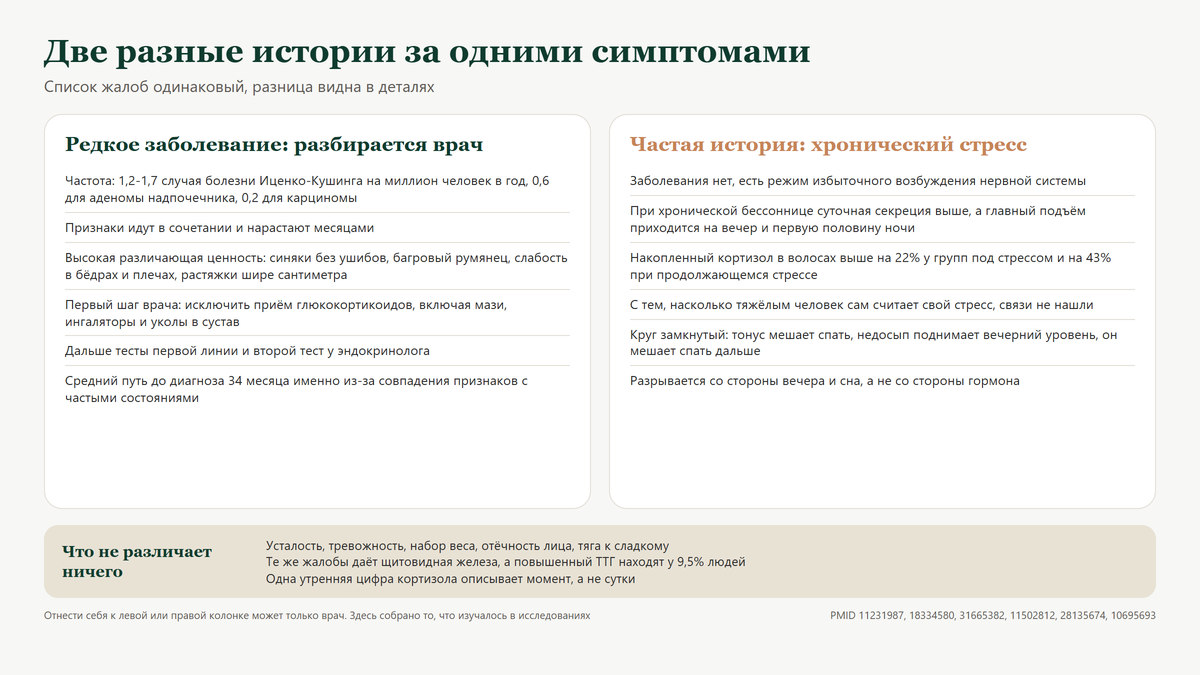Две разные истории за одними симптомами: редкое заболевание и хронический стресс